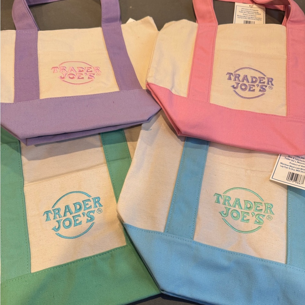 Trader Joe's Canvas Tote Bags - Multicolor
